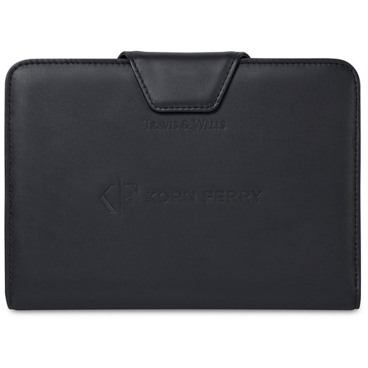 Travis & Wells Black Envoy Junior Magnet Close Padfolio