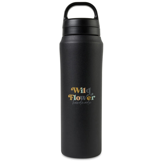 48-Hour Aviana Black Rowan Recycled Water Bottle - 16 Oz.