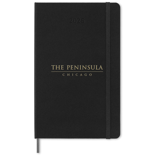 Moleskine Black Hard Cover Large 12- Month Daily 2025 Planner