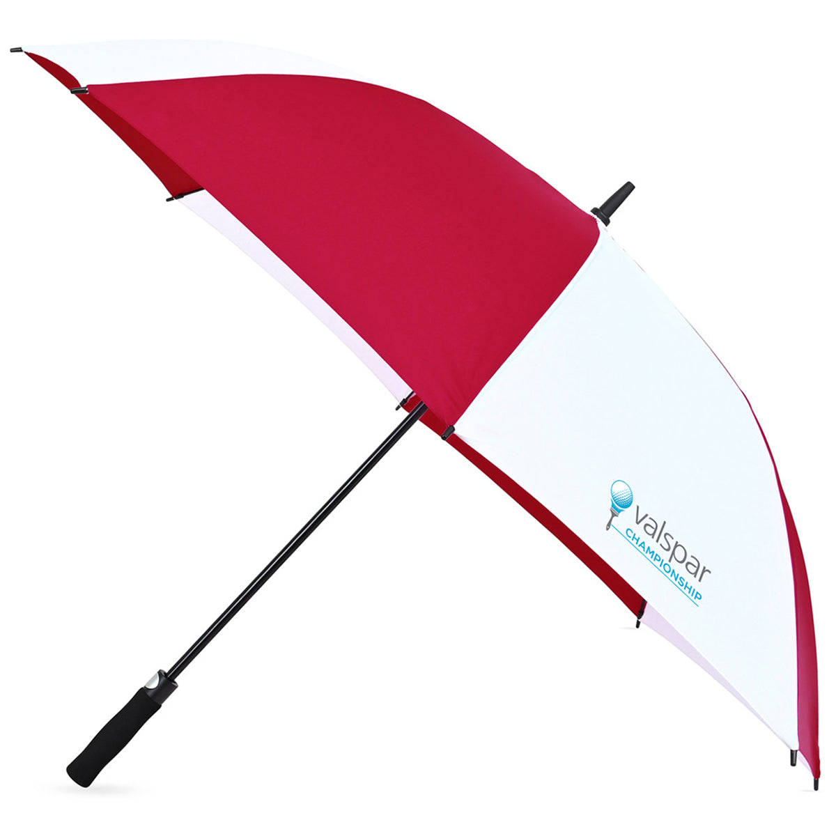 Elements Red/White 60" Recycled Auto Open Golf Umbrella