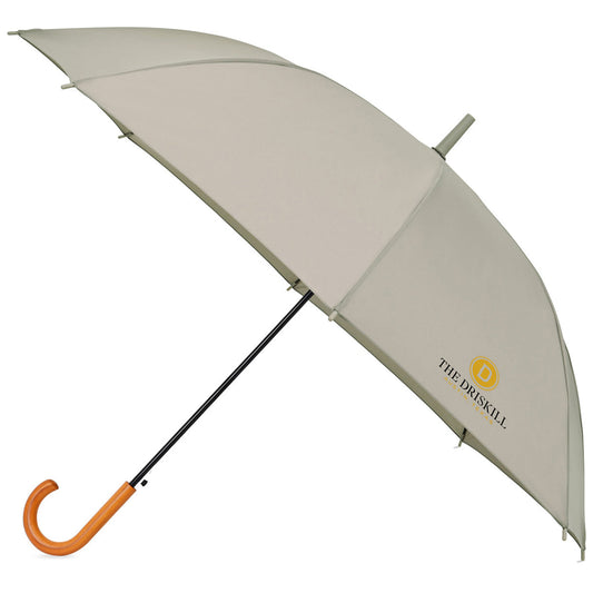Elements Tan 50" Recycled Auto Open Hospitality Umbrella