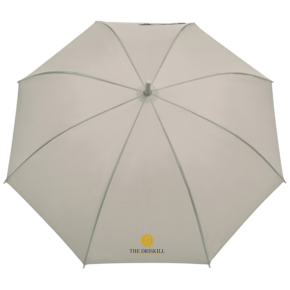 Elements Tan 50" Recycled Auto Open Hospitality Umbrella