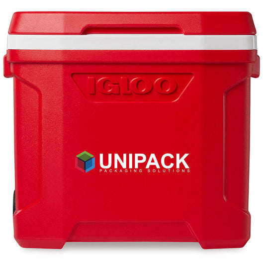 Igloo White-Red Star Profile II 28 Qt Roller Cooler