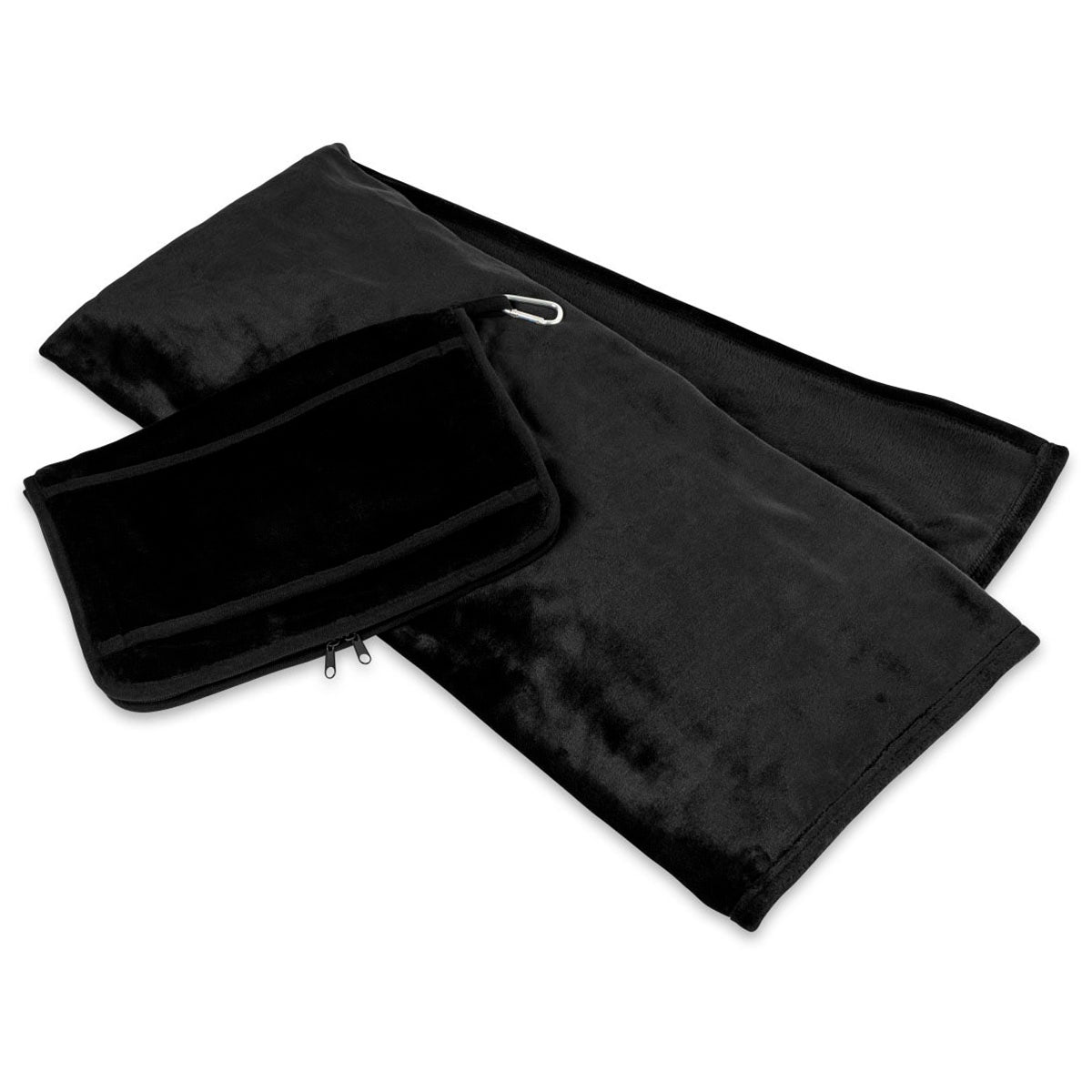 Gemline Black It's Go Time Travel Pillow & Throw Set