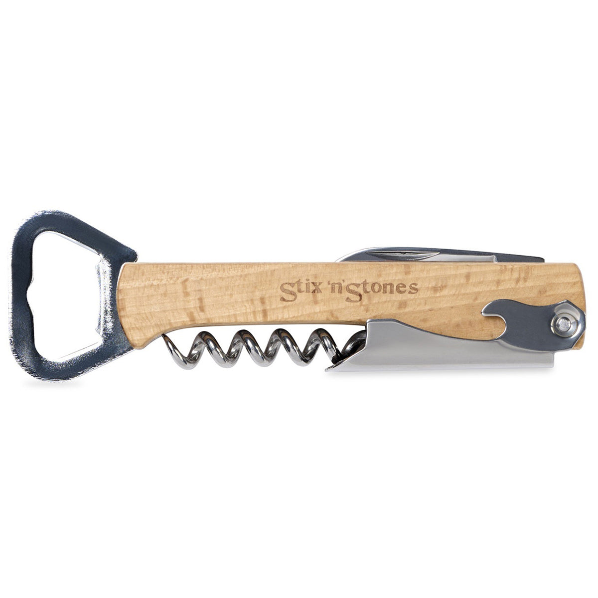 Gemline Wood 4-in-1 Wine & Bottle Opener