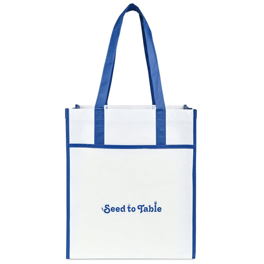 Gemline Royal Blue Harlow Laminated Recycled Shopper