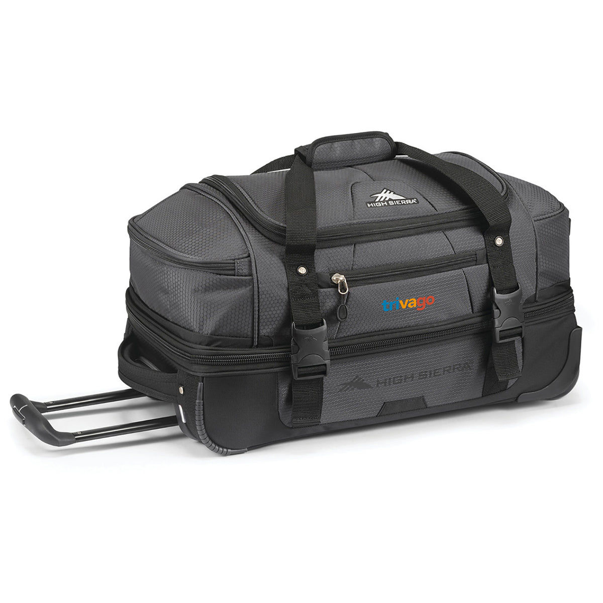 High Sierra Mercury/Black Fairlead 22" Drop Bottom Wheeled Duffel