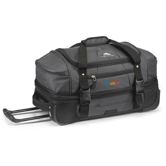 High Sierra Mercury/Black Fairlead 22" Drop Bottom Wheeled Duffel