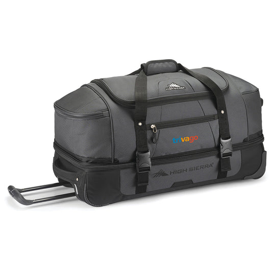 High Sierra Mercury/Black Fairlead 28" Drop Bottom Wheeled Duffel