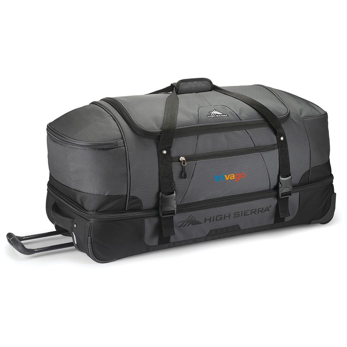 High Sierra Mercury/Black Fairlead 34" Drop Bottom Wheeled Duffel