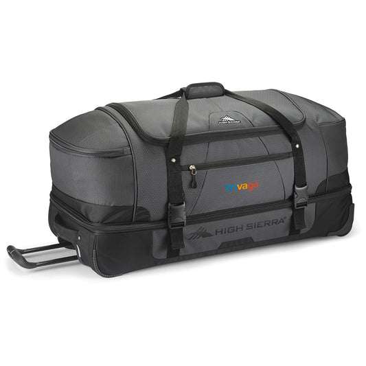 High Sierra Mercury/Black Fairlead 34" Drop Bottom Wheeled Duffel