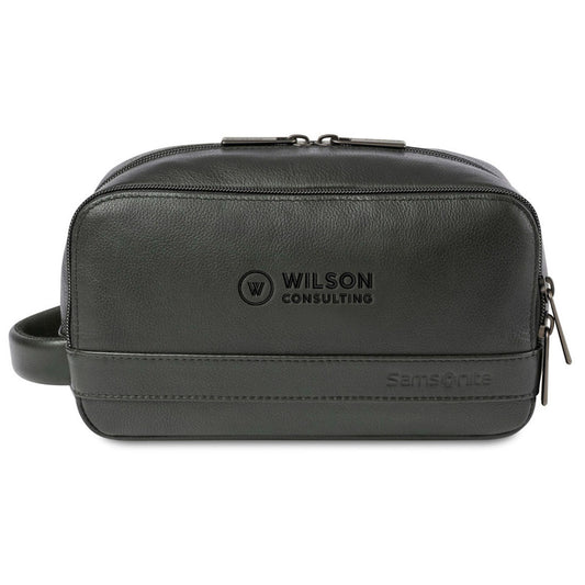 Samsonite Black Leather Toiletry Bag