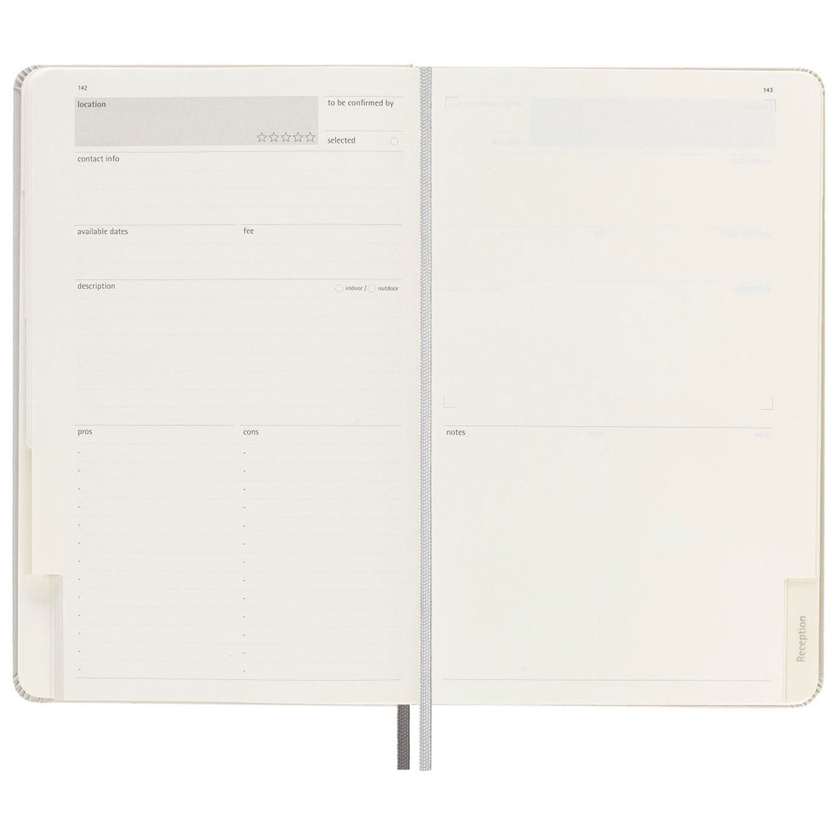 Moleskine Pearl Grey Passion Journal - Wedding