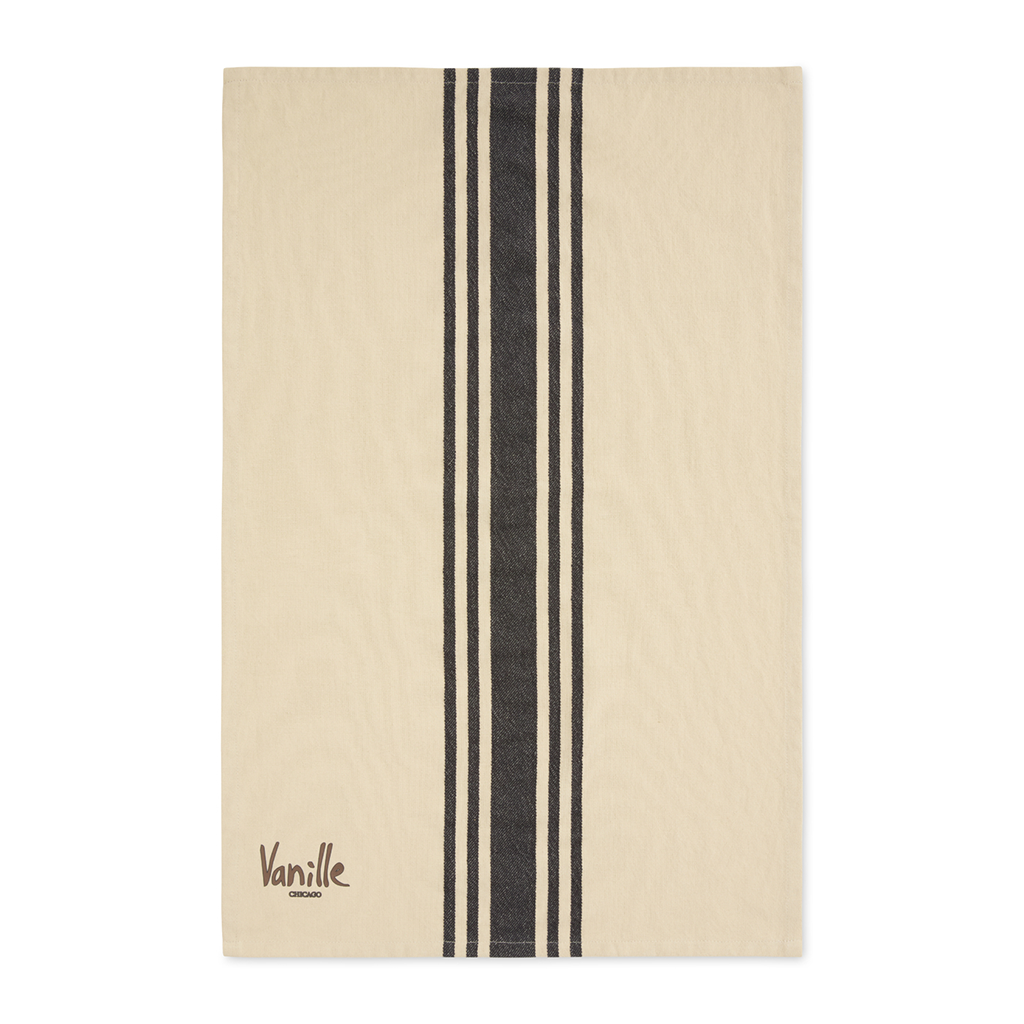 La Cuisine Black Cotton Kitchen Towel