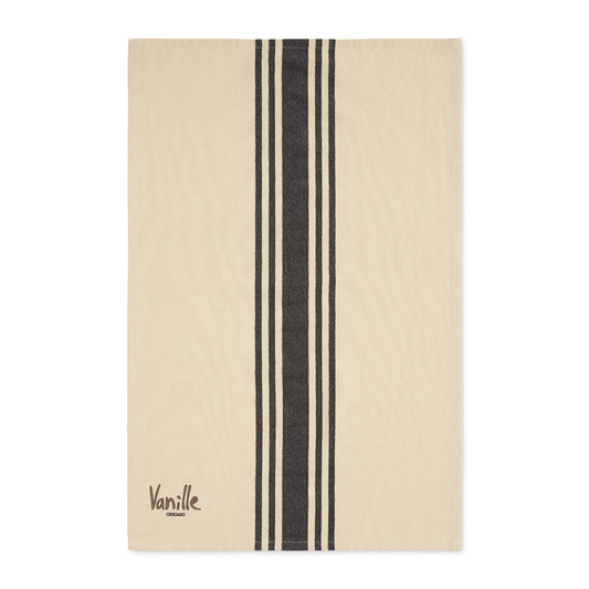 La Cuisine Black Cotton Kitchen Towel