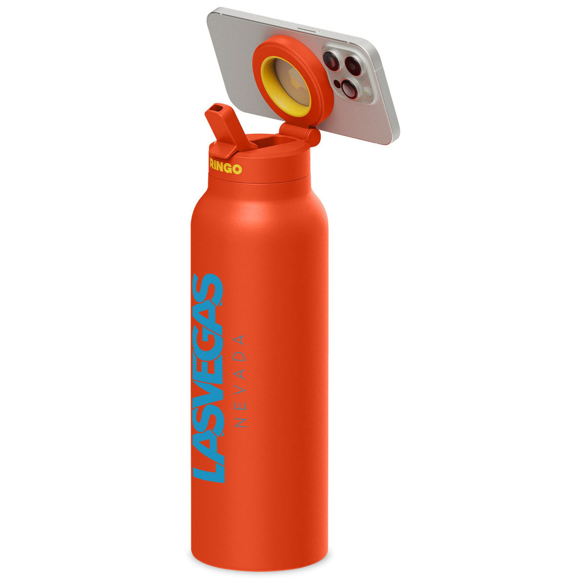 RINGO Orange Pro Water Bottle with Magnetic Booster Ring - 32 Oz.