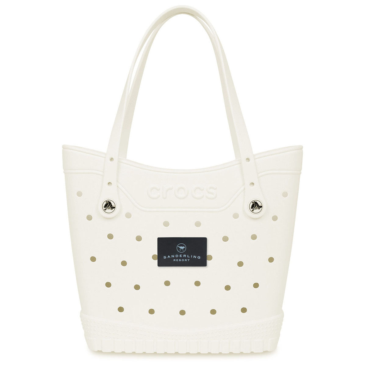 Crocs White-Black Classic Medium Tote