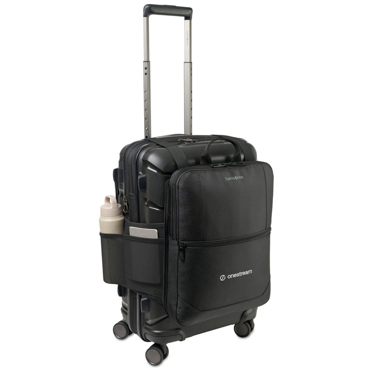 Samsonite Midnight Black Outline Pro Carry-On and Convertible Backpack Set