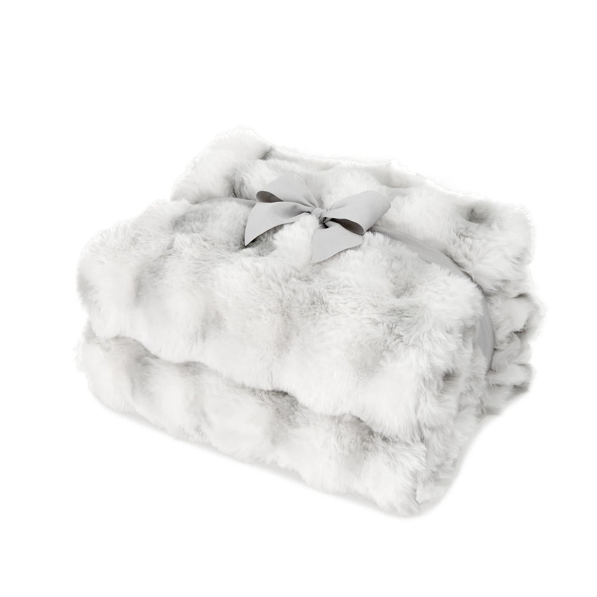 Gemline Ivory Frost Ruched Faux Fur Recycled Polyester Blanket