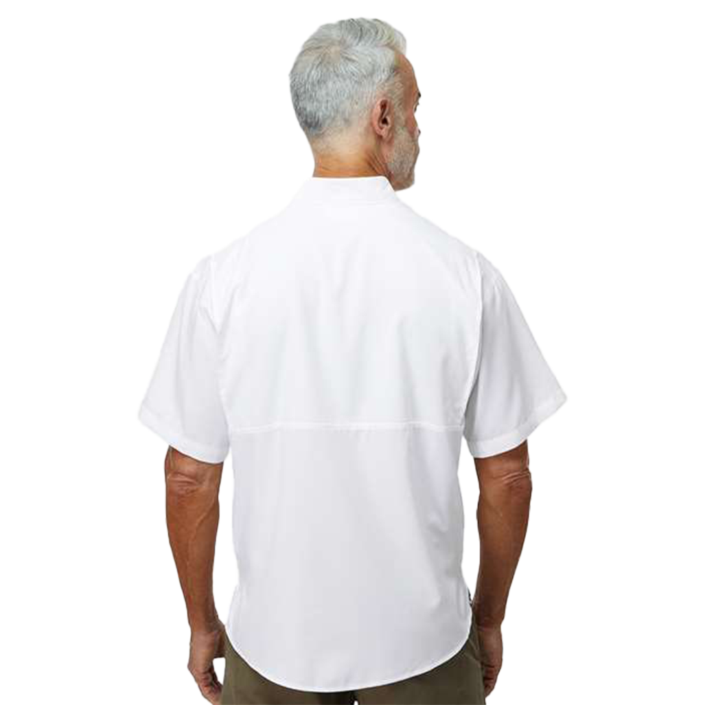 Paragon Men's White Hatteras Performance Short Sleeve Fishing Shirt