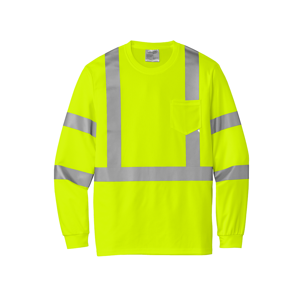 Cornerstone Safety Yellow ANSI 107 Class 3 Mesh Long Sleeve Tee