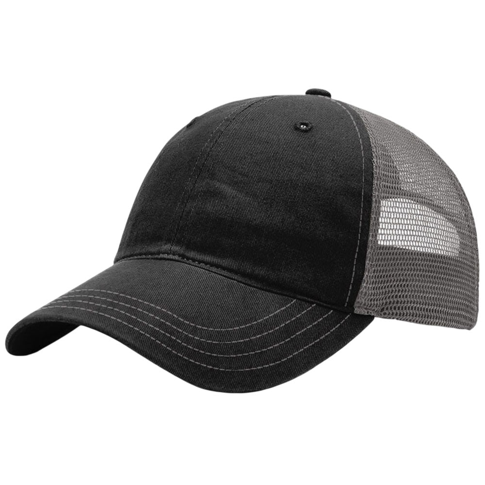 Richardson Black/Charcoal Garment Washed Trucker