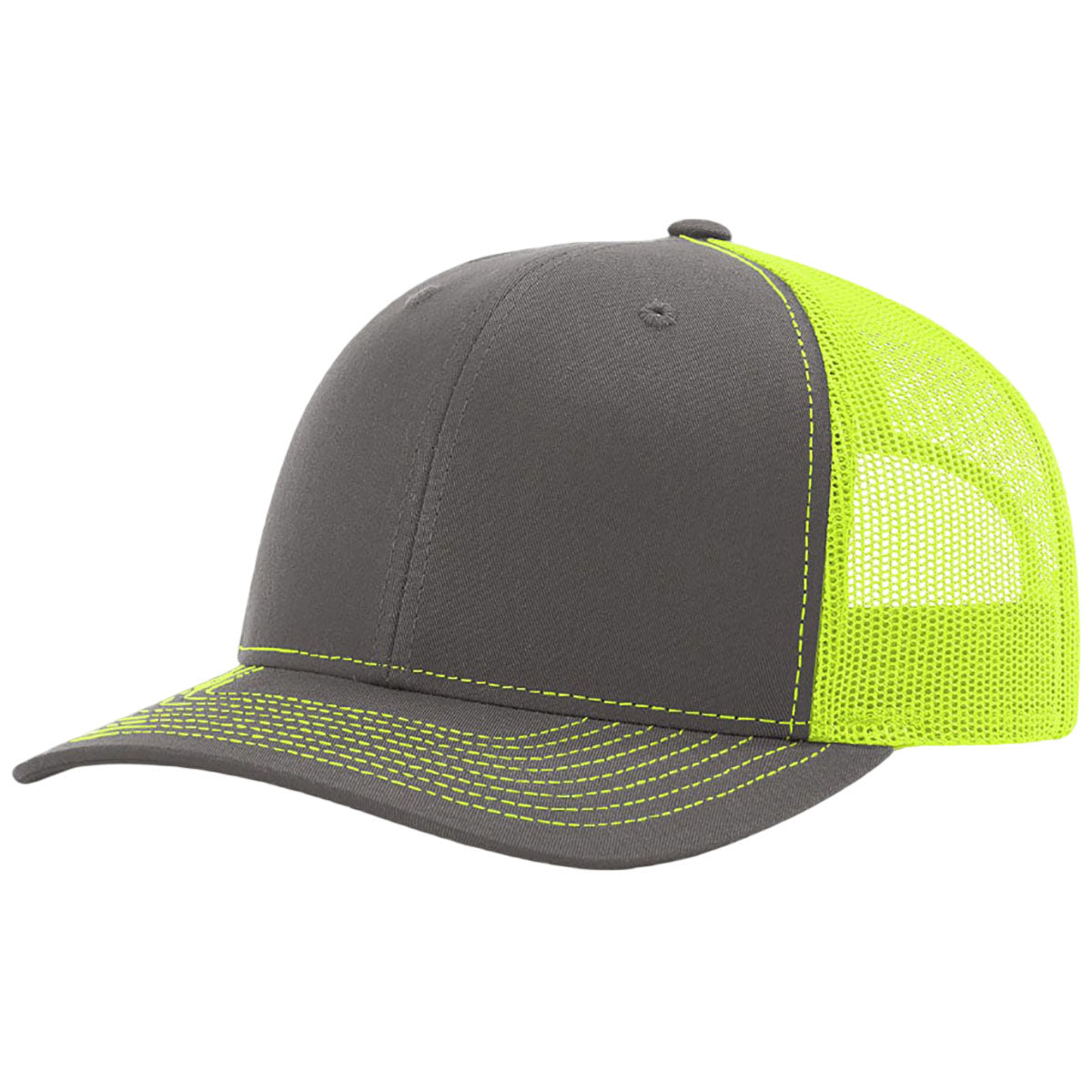Richardson Charcoal/Neon Yellow Trucker Cap