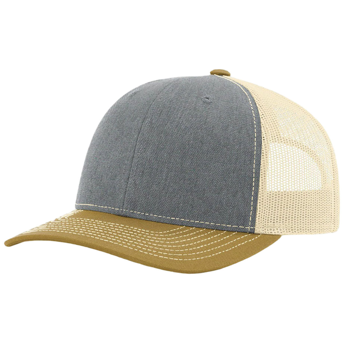 Richardson Heather Grey/Birch/Amber Gold Trucker Cap
