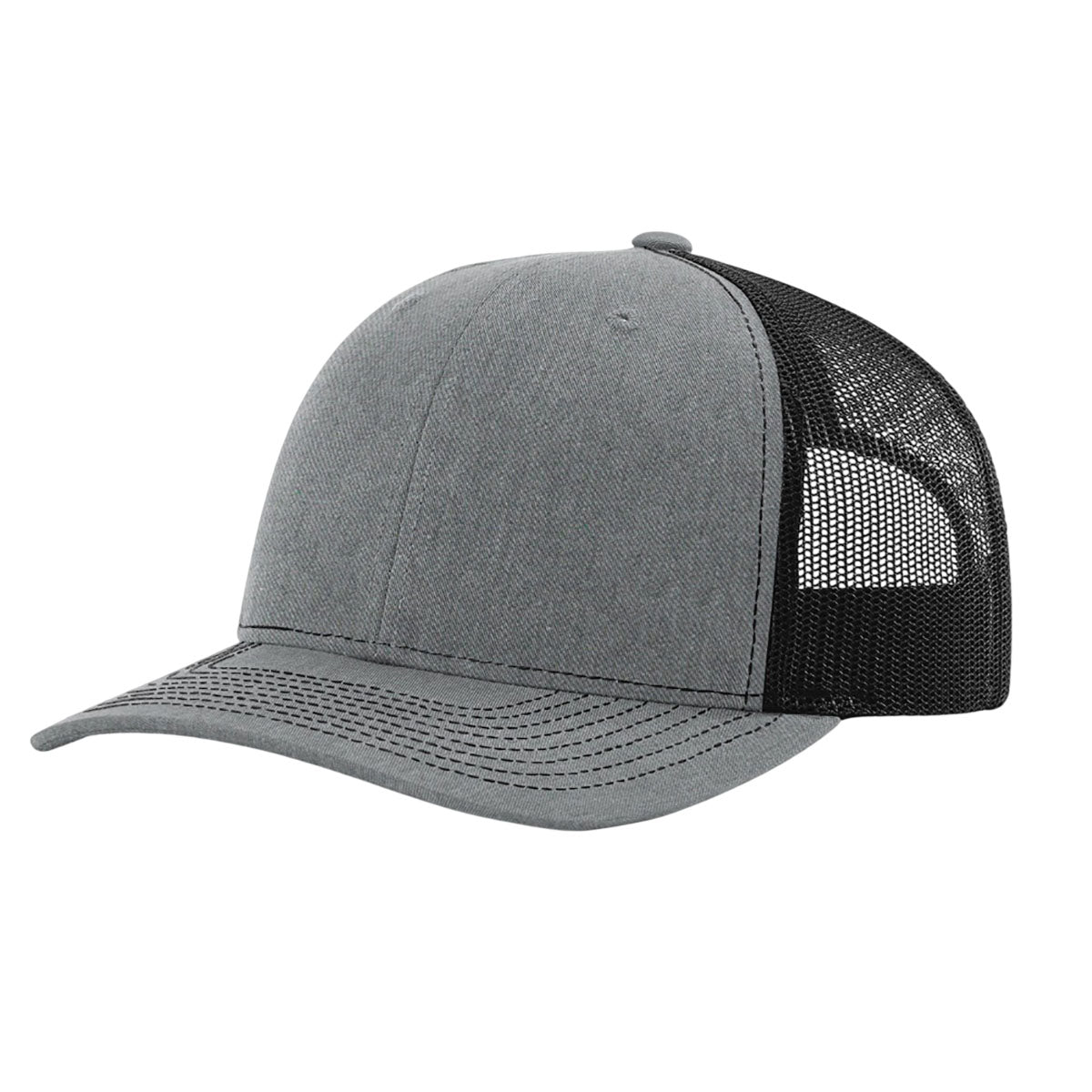 Richardson Heather Grey/Black Trucker Cap