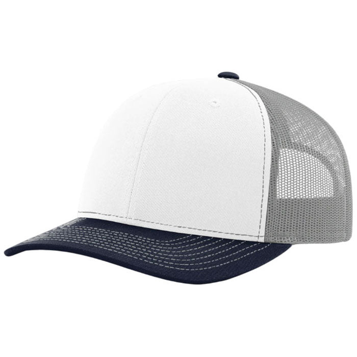 Richardson White/Aluminum/Navy Trucker Cap