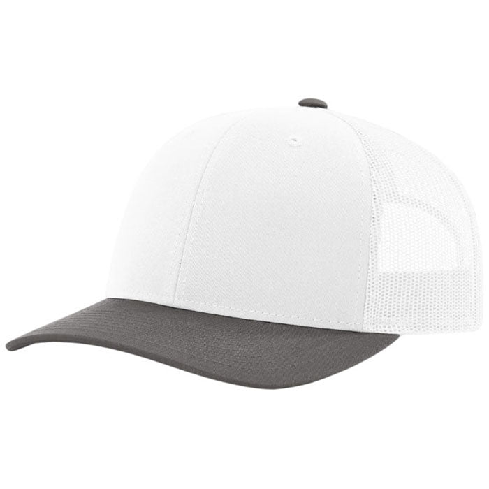 Richardson White/White/Charcoal Trucker Cap
