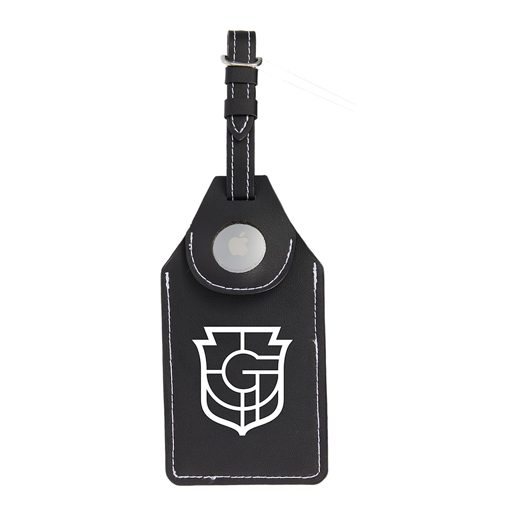 Wander & Roam Black Luggage Tag with AirTag Holder