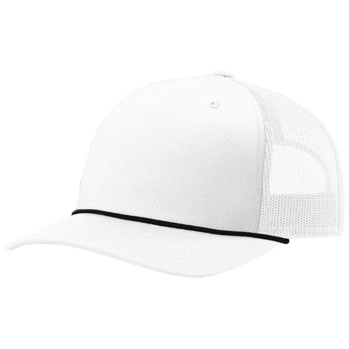Richardson White/Black Five-Panel with Rope