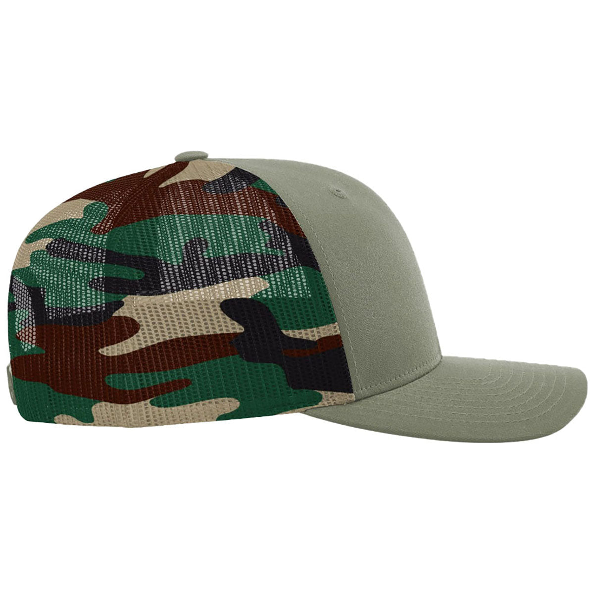Richardson Loden/Green Camo Printed Mesh Trucker