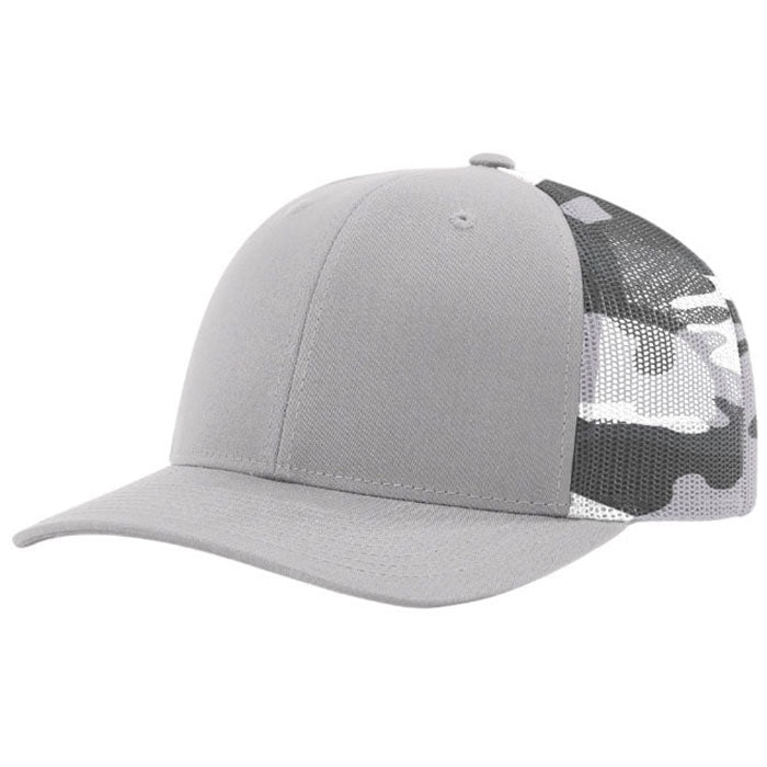 Richardson Silver/Grey Camo Printed Mesh Trucker