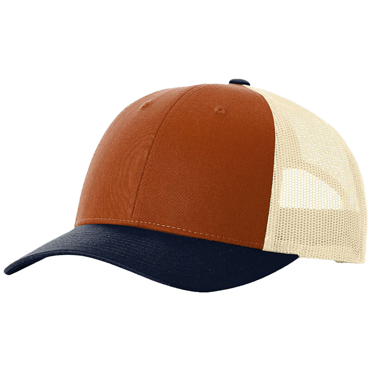 Richardson Dark Orange/Birch/Patriot Blue Low Pro Trucker