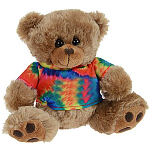 Hit 8 1/2" Big Paw Brown Bear with Rainbow T-Shirt