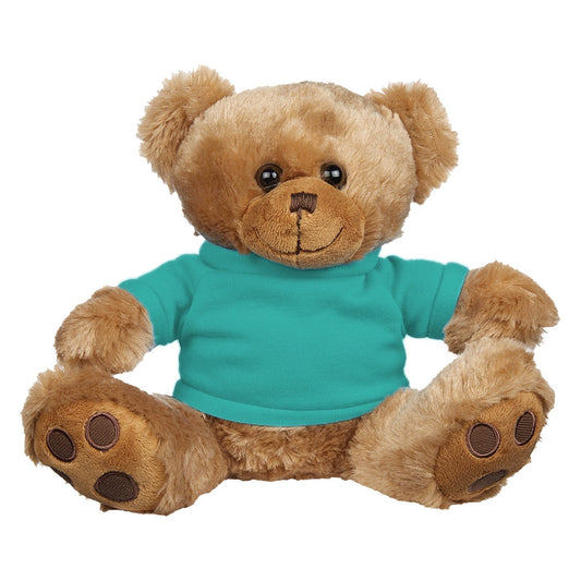 Hit 8 1/2" Big Paw Brown Bear with Teal T-Shirt