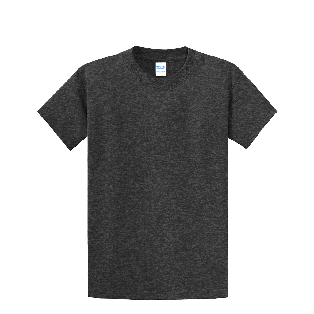 Port & Co Jet Dark Heather Grey Tall Essential Tee
