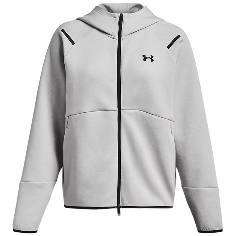 Under Armour Women's Mod Grey/Black Unstoppable Fleece Full-Zip