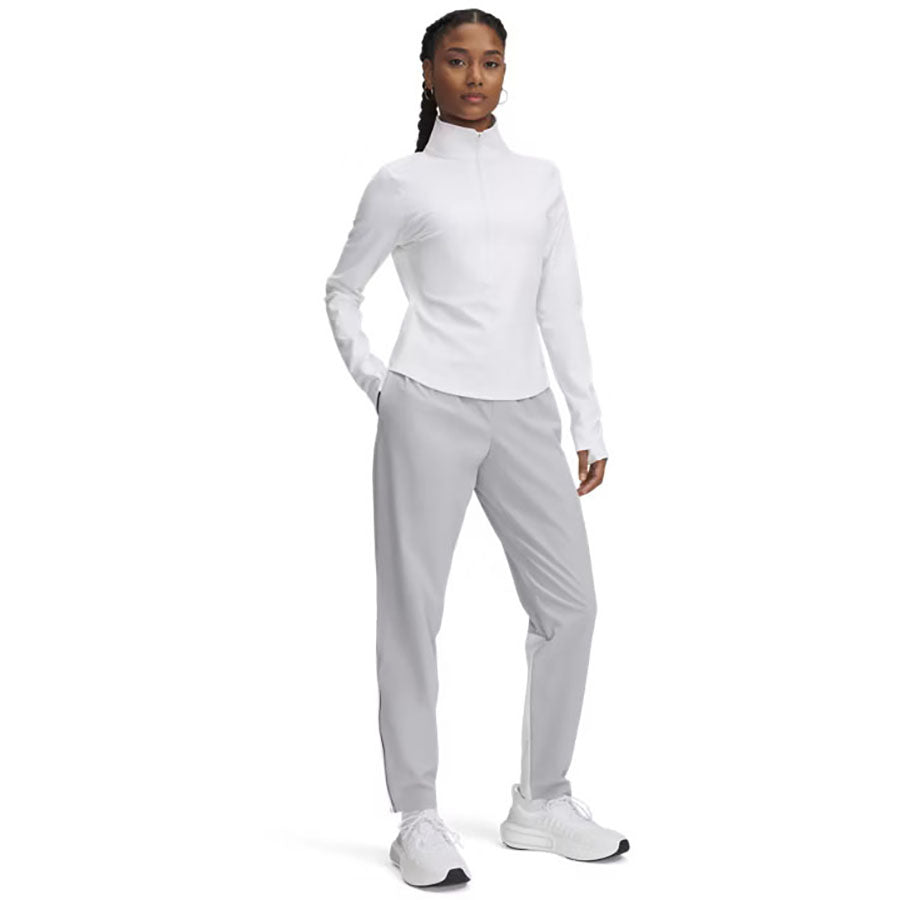 Under Armour Women's Mod Grey/White/White Rival Stretch Woven Pants