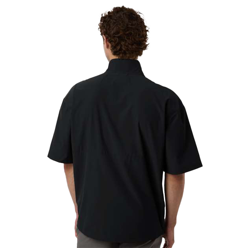 Adidas Men's Black/White Short Sleeve Quarter-Zip Pullover