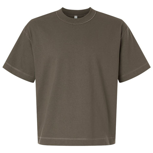 American Apparel Unisex Mushroom Heavyweight Cotton Mid-Length Tee
