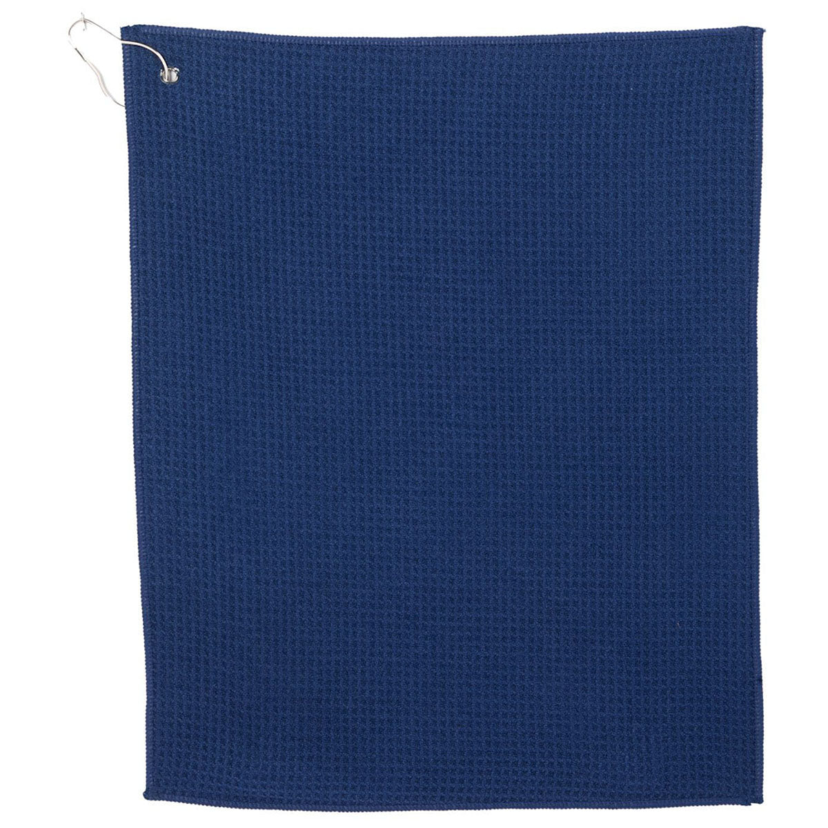 Leed's Navy 15" x 18" RPET 200g Microfiber Waffle Towel
