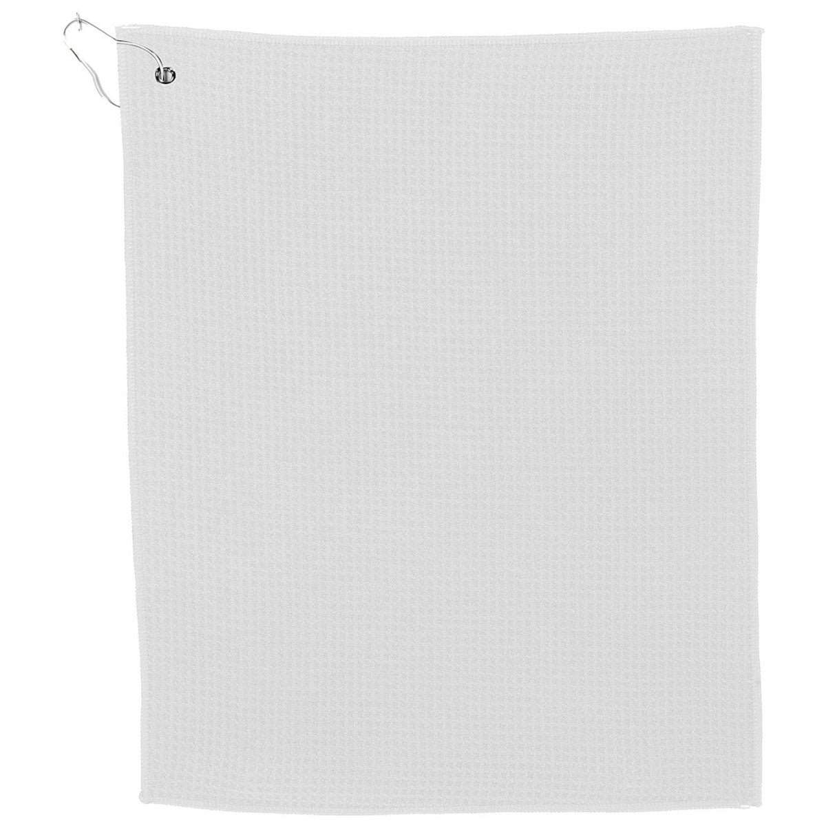 Leed's White 15" x 18" RPET 200g Microfiber Waffle Towel
