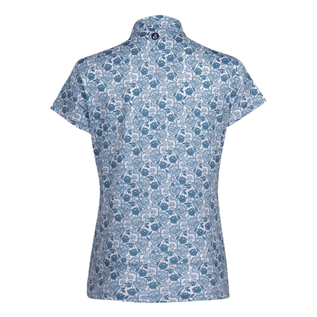 Swannies Women's Blue Shadow Melissa Pique Polo