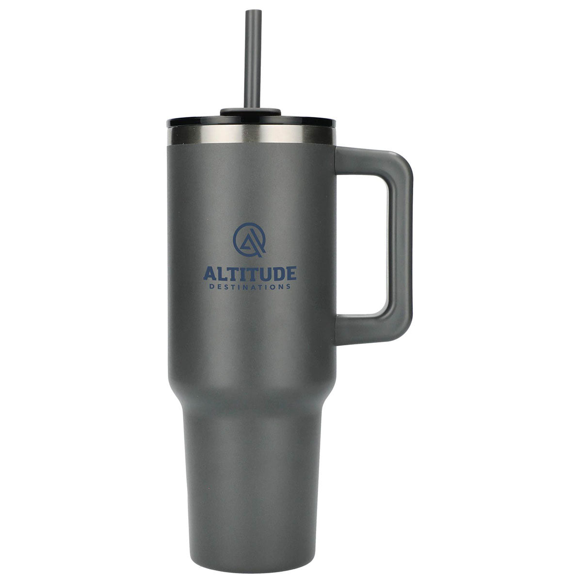 Leed's Grey Pinnacle 40 oz Vacuum Insulated Eco-Friendly Travel Tumbler with Straw