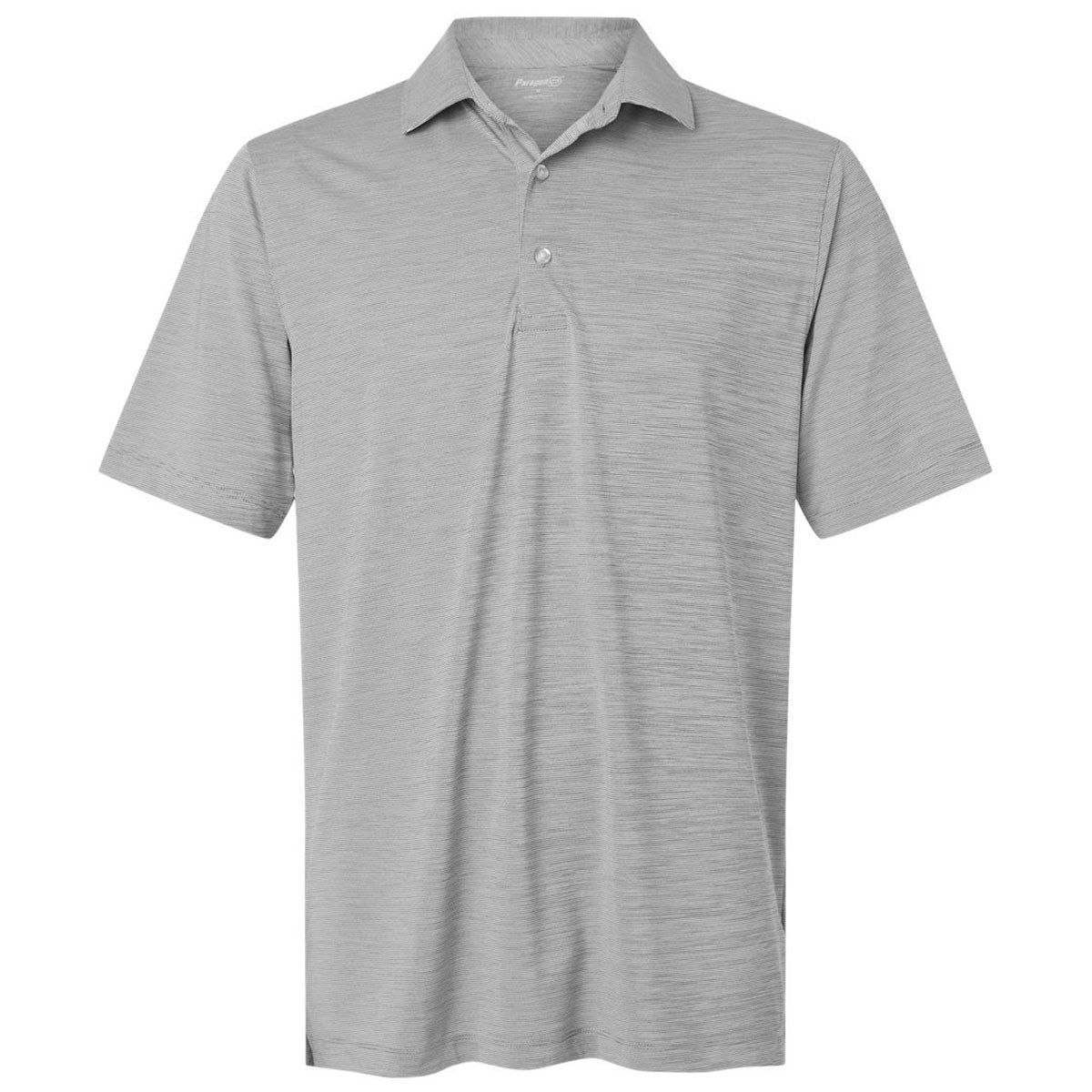 Paragon Men's Black Heather Bohemian Striped Heather Performance Polo