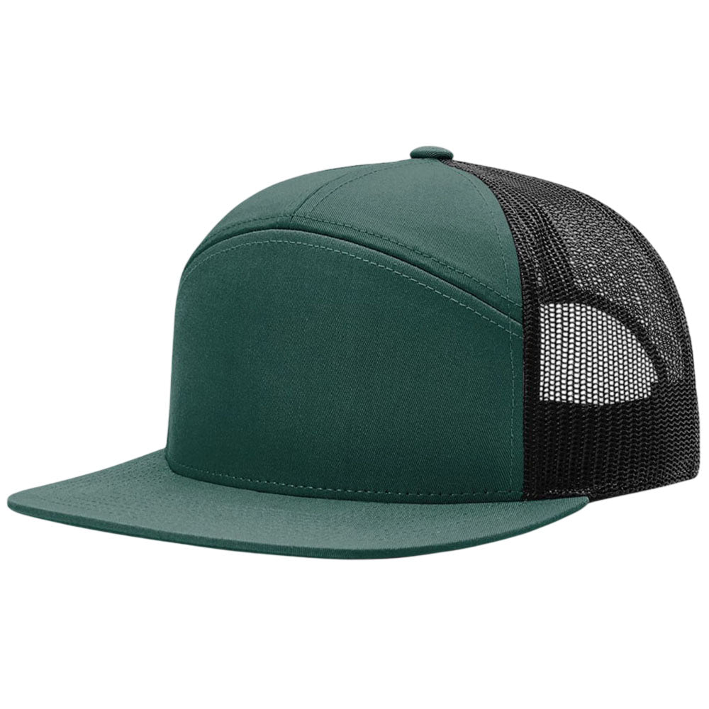 Richardson Dark Green/Black 7-Panel Trucker