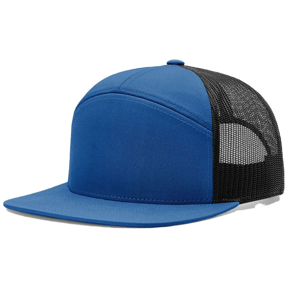 Richardson Royal/Black 7-Panel Trucker
